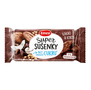 Emco Super sušenky kakao a kokos 60 g